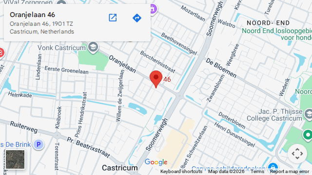 Locatie van Auto en Motorrijschool Aerostar op de kaart: Oranjelaan 46 in Castricum